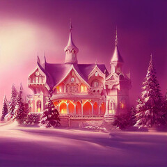 elegant pale pink and white shabby chic rose princess castle