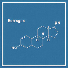 Estrogen Hormone Structural chemical formula