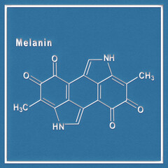 Melanin molecule, Structural chemical formula