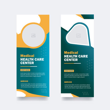 Medical Healthcare Roll Up Banner Template