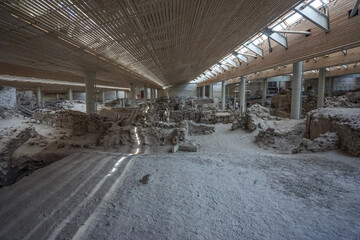 Akrotiri, Santorini, Greece: Site of Minoan Bronze Age Settlement