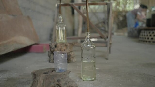 Traditional Indonesian Arak Bali Arrack Alcohol Distillery - Distilled Alcoholic Drink
