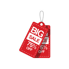 Obraz na płótnie Canvas red discount label big sale