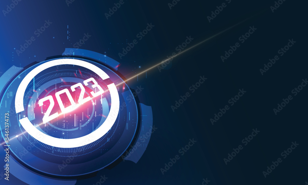 Poster abstract futuristic technology background with digital number timer concept and countdown, newyear 2