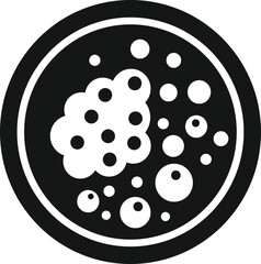 Laboratory icon simple vector. Petri dish. Micro medical