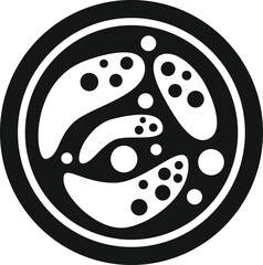 Microbiology icon simple vector. Petri dish. Cell medicine