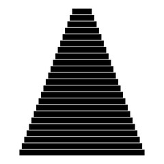 Black block pyramid. Business financial investment. Vector illustration. Stock image. 