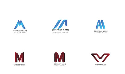 Modern minimal logo collection black and white