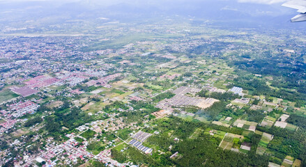aerial view of Palu city. Central Sulawesi, Indonesia