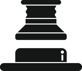 Belt process icon simple vector. Automatic equipment. Machine research