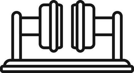 Machine icon outline vector. Press machine. Automatic action