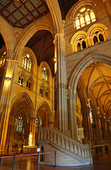 The main pillar inside St Mary's Cathedral - Sydney, Australia
