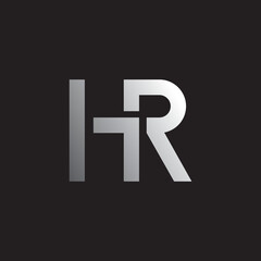 silver hr logo vector icon illustration