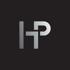 Obraz premium silver hp logo vector icon illustration
