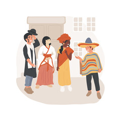 Cultural diversity day isolated cartoon vector illustration. Celebrate cultural diversity, dress up in traditional costumes, international day of tolerance, school awareness vector cartoon.