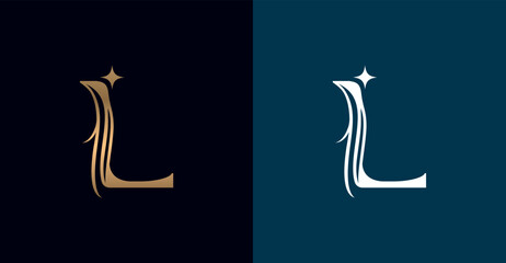 Obraz na płótnie Canvas Letter L Monogram Logo design