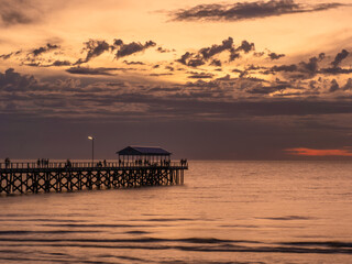 Fototapeta premium Henley Beach Jetty End Sunset