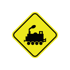 Road sign icon vector logo design template