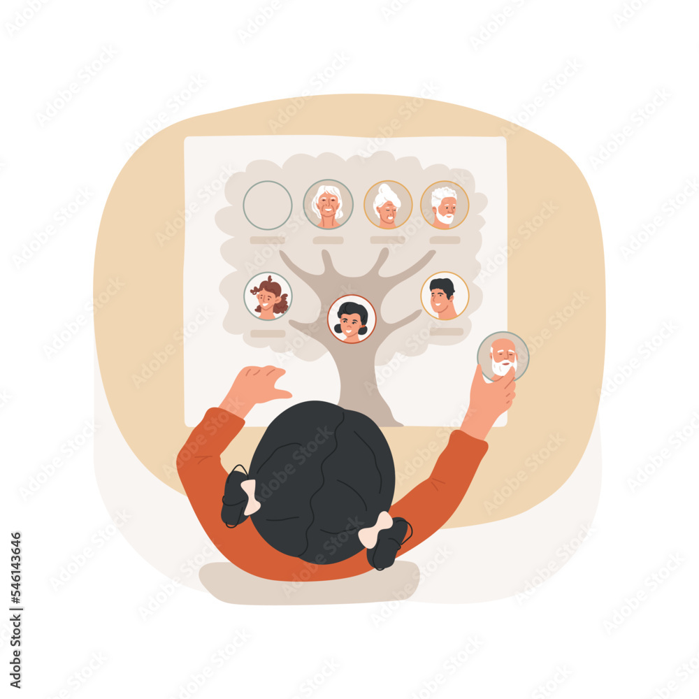 Poster learn history of your name isolated cartoon vector illustration. teaching in middle school, history 