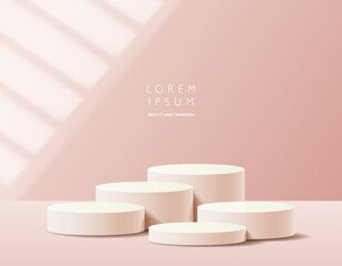 3d background products display podium scene with geometric platform. podium for mockup products, stage showcase, promotion display. Vector illustration