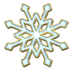 snowflake enamel pin ornament