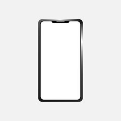 Smartphone mockup frameless blank screen frameless design
