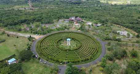 Aerial View of Banua Botanical Garden, South Kalimantan, Indonesia