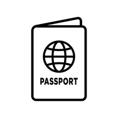 passport icon vector design template in white background