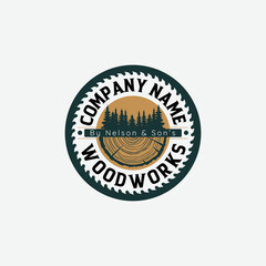 nelson woodworks company logo vector