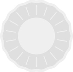 空のお皿の俯瞰イラスト