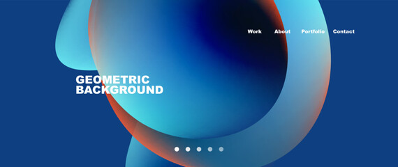 Liquid shapes with flowing gradient colors. Round elements and circles. Vector illustration for wallpaper, banner, background, leaflet, catalog, cover, flyer