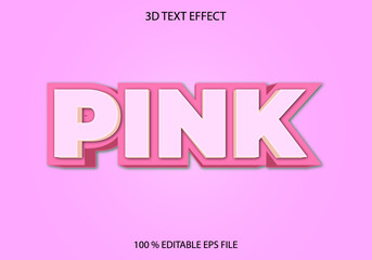 pink 3D editable text effect  template, text effect style