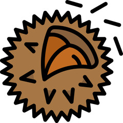 Obraz premium chestnut filled outline icon