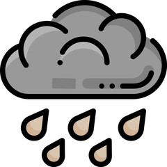 rainy filled outline icon