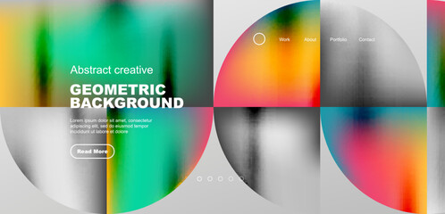 Abstract circles and lines geometric minimal trendy background. Business or technology design for wallpaper, banner, background, landing page, wall art, invitation, prints