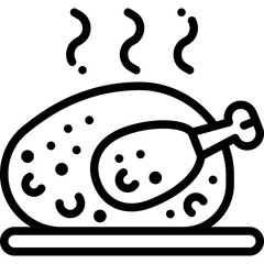 roast turkey icon