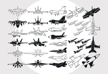 Fighter Aircraft SVG Bundle, Fighter Jet Svg, Jet Biman Svg, Military Plane Svg, Airplanes Svg, Fighter Plane Svg, Aircraft Svg,