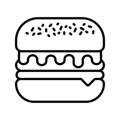 Burger icon. sign for mobile concept and web design. vector illustration