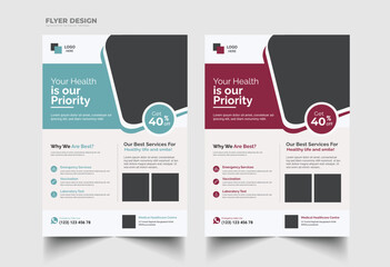 Corporate healthcare Layout template design.