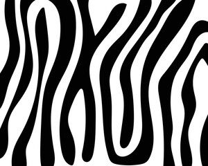 vector zebra skin pattern.brush black stripes.