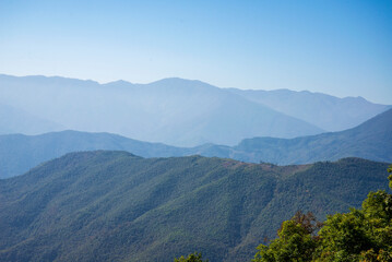 Obraz premium Panoramic view of mountainous landscape