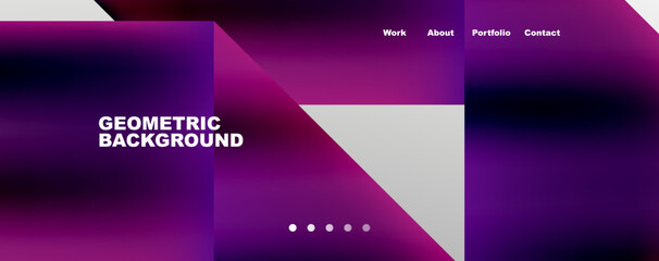 Trendy minimal geometric composition abstract background. Triangle fluid bright colors backdrop. Vector Illustration For Wallpaper, Banner, Background, Card, Book Illustration, landing page