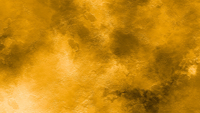 digital painting of gold texture background on the basis of paint. dark black, yellow golden stone concrete paper texture. old brown paper background with texture. watercolor background with grunge