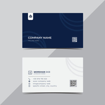 modern blue business card design template