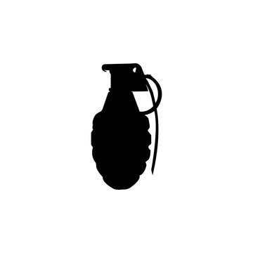 Hand grenade vector isolated on white background