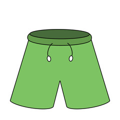 Beach pants color illustration