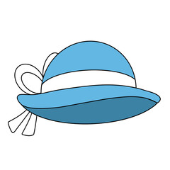 Beach hat color illustration.
