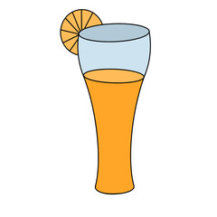 Orange juice color illustration.