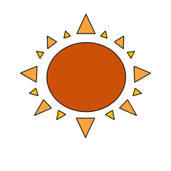 Sun color illustration.