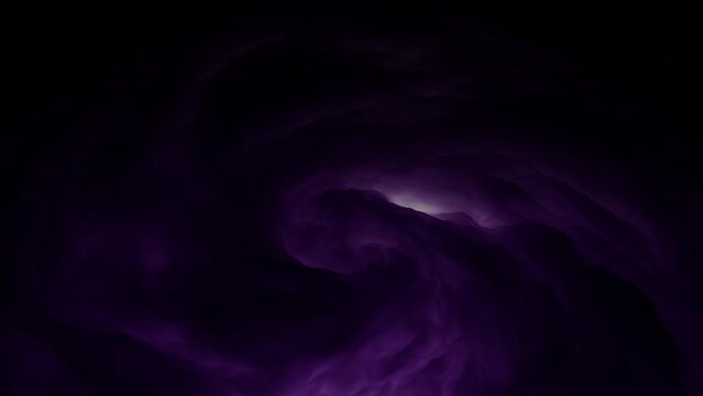 Futuristic motion spiral purple storm clouds in dark sky, motion abstract cosmos, galaxy and futuristic style background